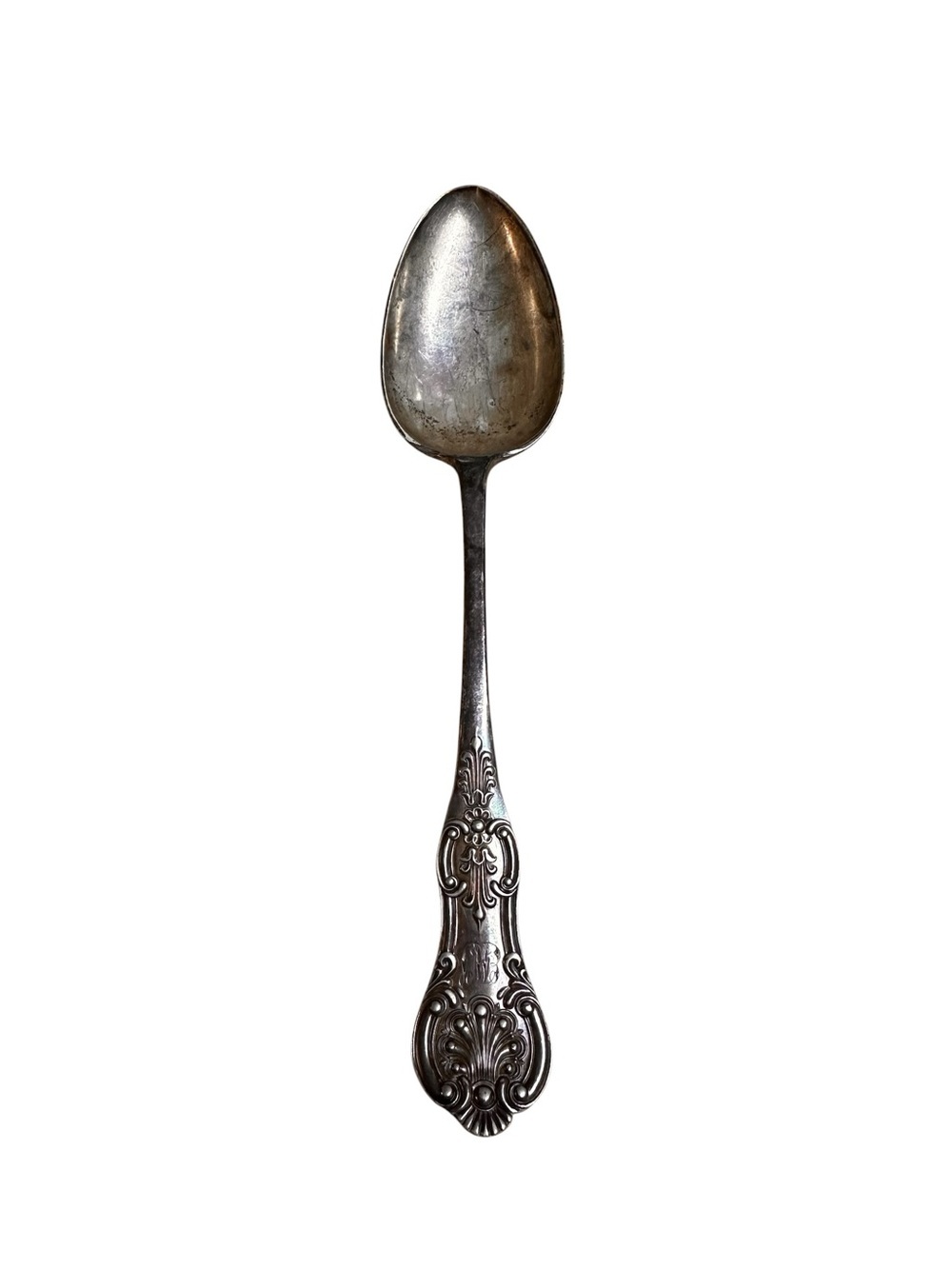 Antique 1800s JS&S Silver Plated Large Spoon & Monogram “MJ” Spoon Beaver Marked